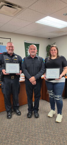 St. Clair Township police chief recognizes school bus driver and officer for going above and beyond
